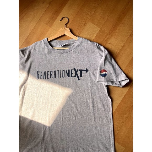 VINTAGE PEPSI LOGO NEXT GENERATION SINGLE STITCH GREY T SHIRT SIZE L/XL 80S 90S - Picture 3 of 5